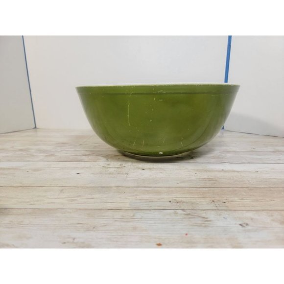 Vintage Olive Green Pyrex 4 quart Nesting bowl #30 USA Ovenware‎ 404 - Picture 4 of 8